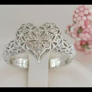 Tacori Harlequin Heart Ring ~ RARE ~ size 7.